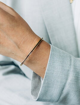 Poppy mini bangle, black silver