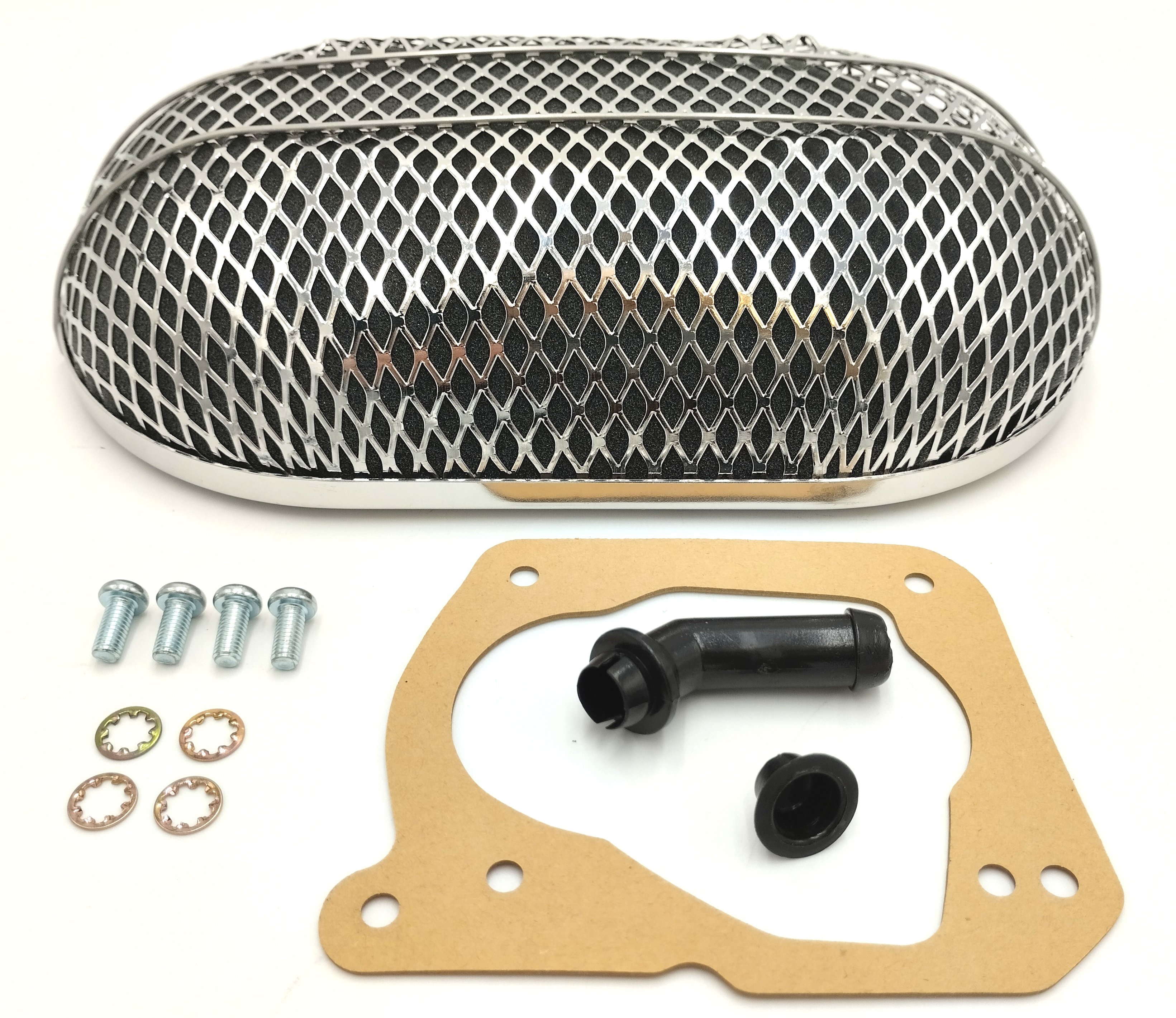 Ilmansuodatin kromi: 60mm Weber DAT/DATR/DFTM/DMTE/DMTL/DMTR/DMTT/DFTH/Solex CIC/CICF/CICSA