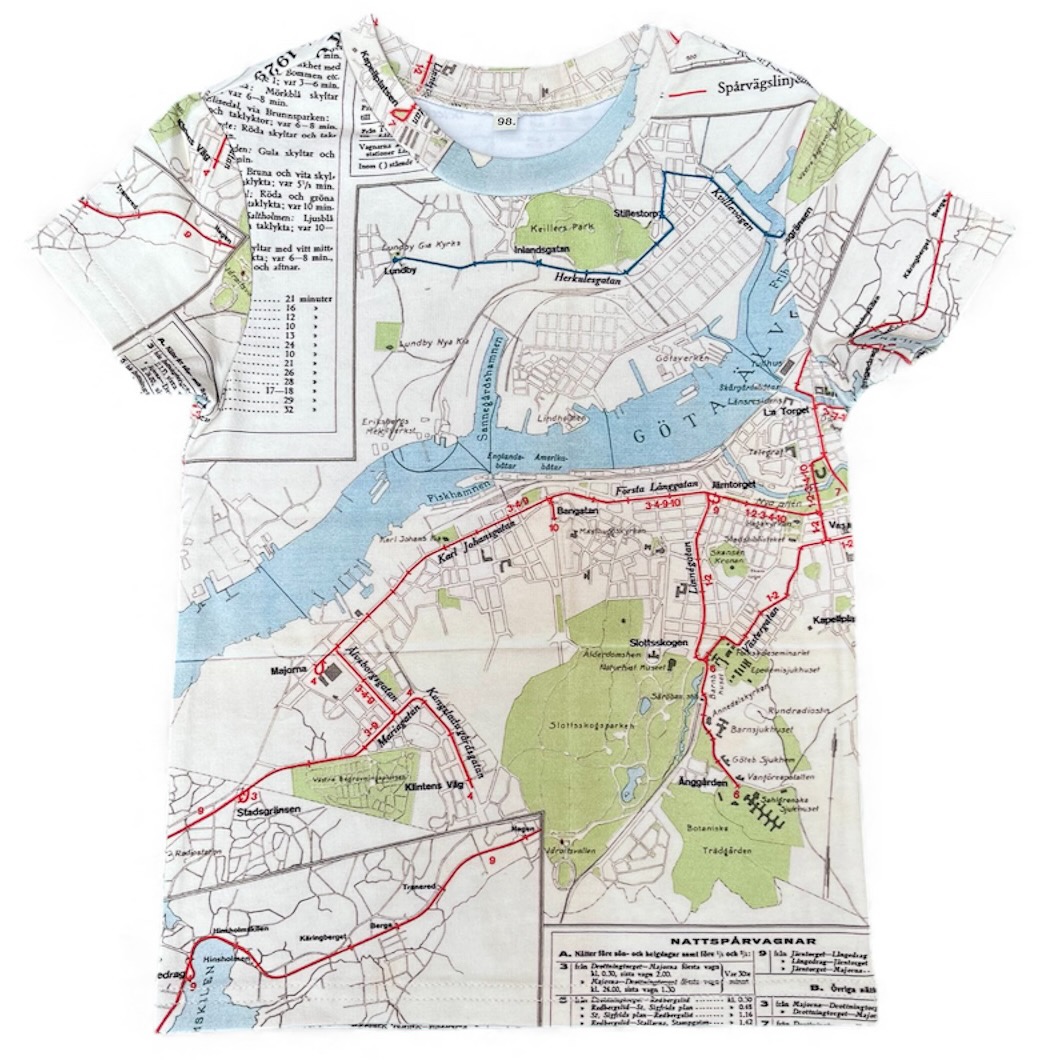 T-shirt spårvagnskarta