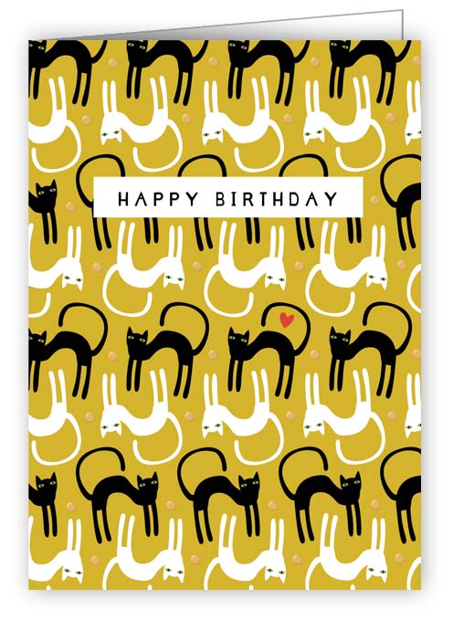 Black and White Cats, Mini Card
