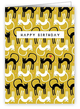 Black and White Cats, Mini Card