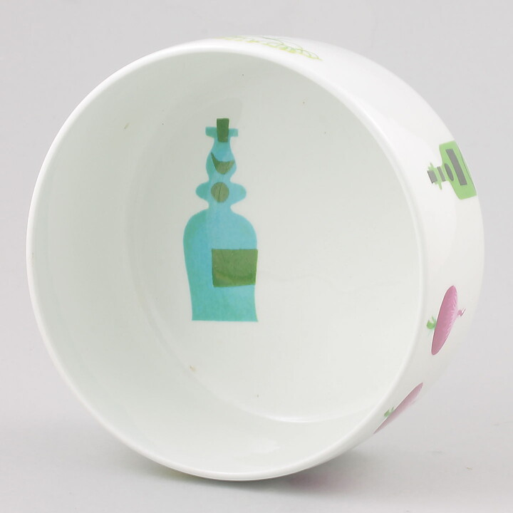 Stig Lindberg (Pynta 1962) Cylinder Bowl with Colorful Decor 13 cm