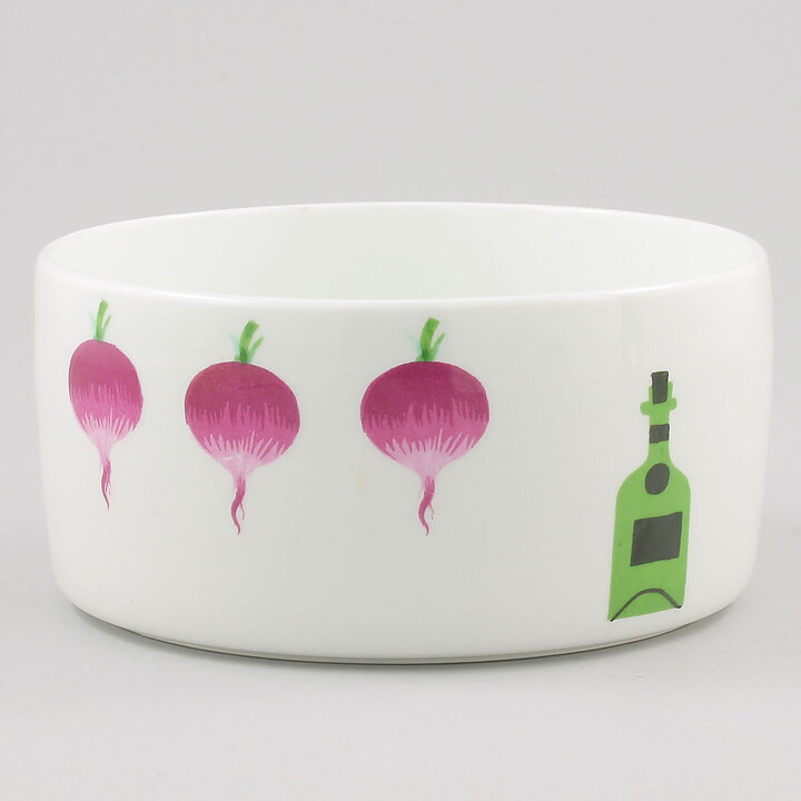 Stig Lindberg (Pynta 1962) Cylinder Bowl with Colorful Decor 13 cm