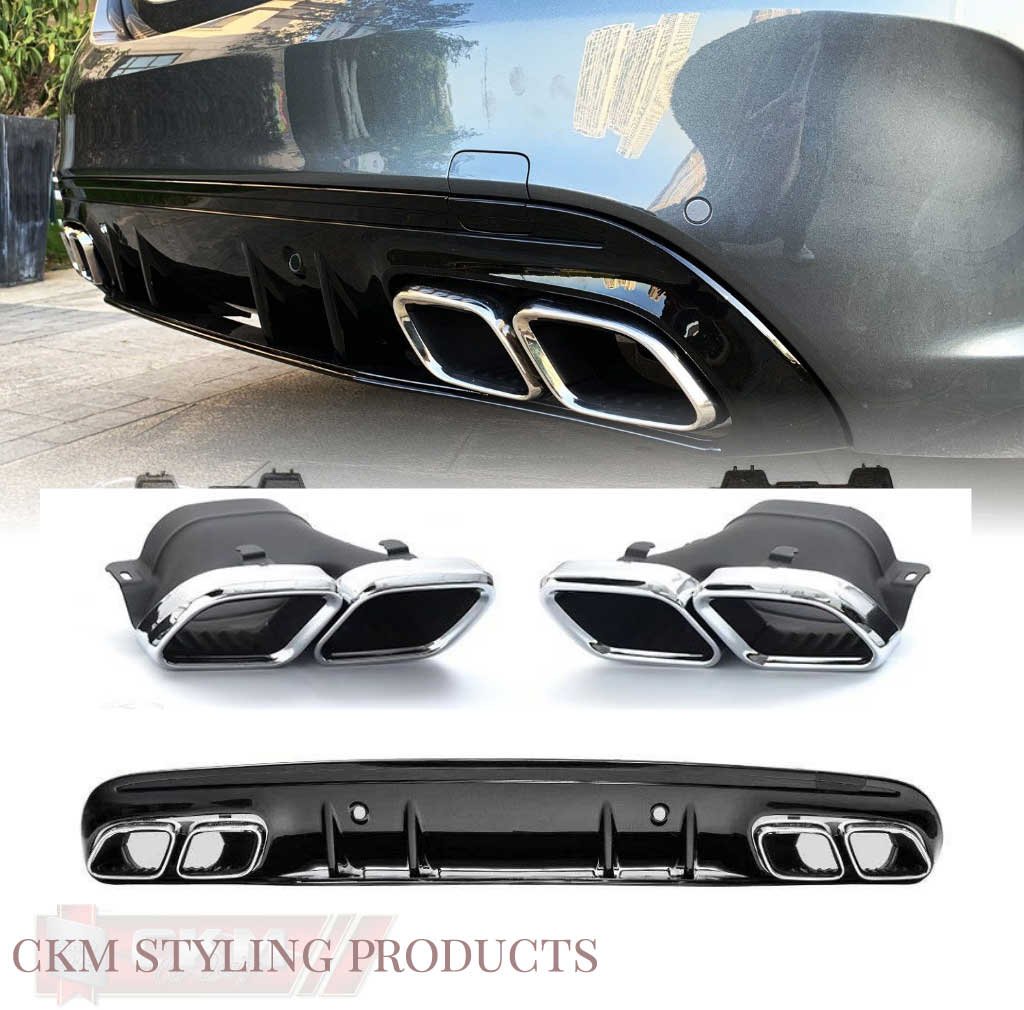 1. C63 look diffuser+pipes PIANO BLACK