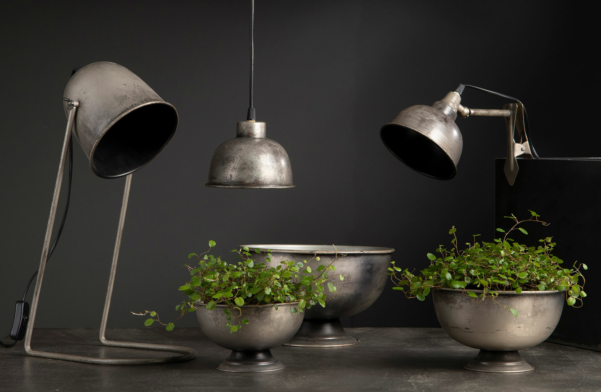 Lamp - Ceiling lamp - Window lamp - Antique silver - 3