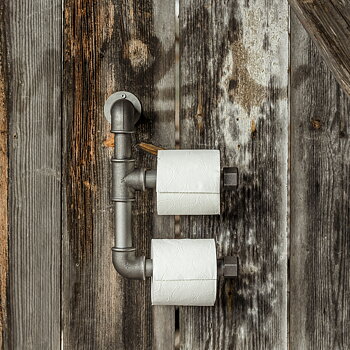 Toilettenpapierhalter doppelt in der Farbe Stahlgrau