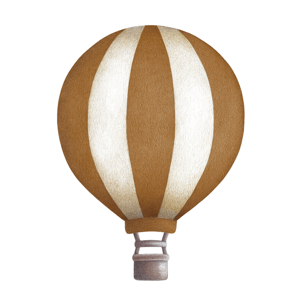 Dark mustard Striped Vintage Balloon