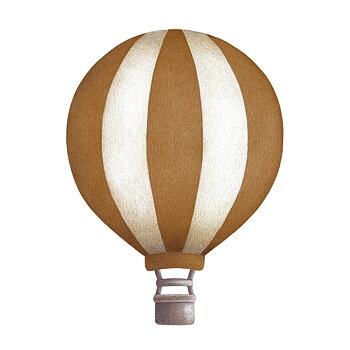 Senapsgul Randig Vintage Luftballong