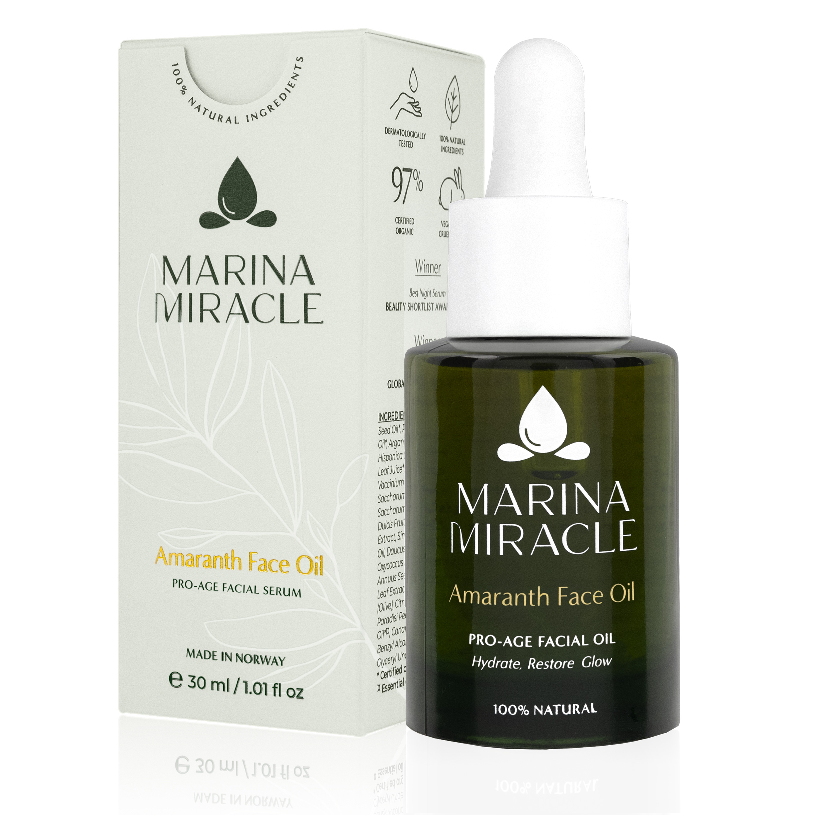 Marina Miracle Amaranth Face Oil 30ml - 4
