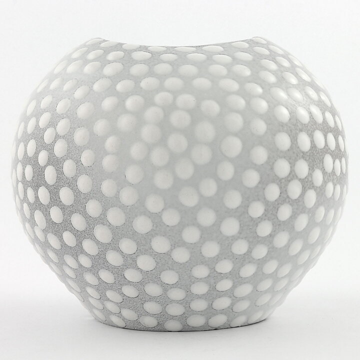 Ingrid Atterberg (Västkust 1943) Swelling Vase with White Dots 12 cm