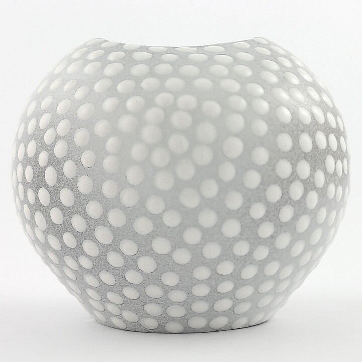 Ingrid Atterberg (Västkust 1943) Swelling Vase with White Dots 12 cm