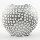 Ingrid Atterberg (Västkust 1943) Swelling Vase with White Dots 12 cm