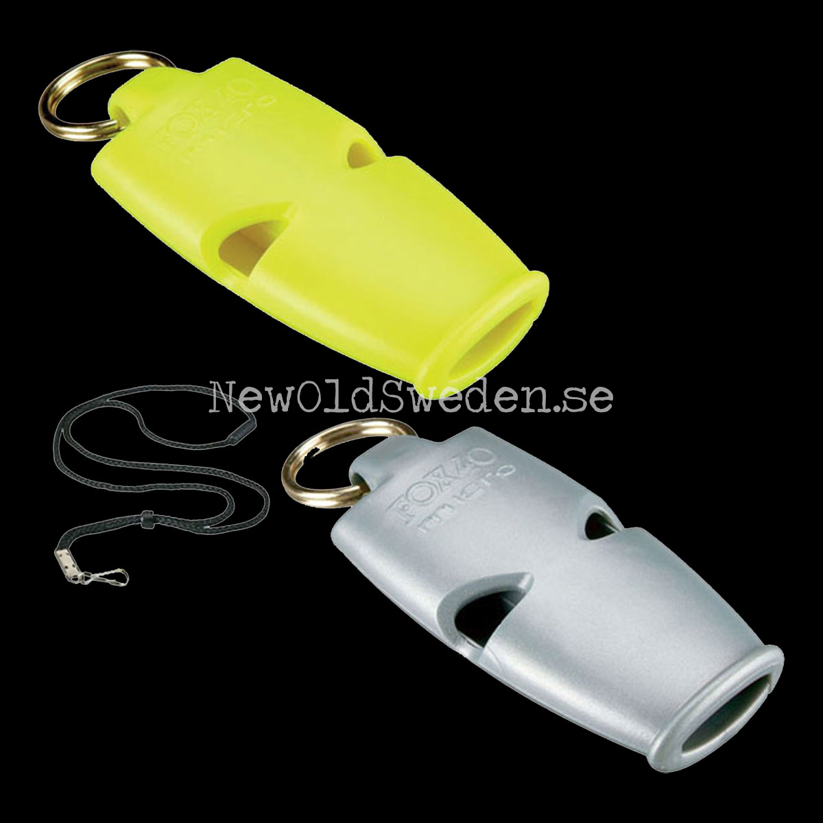 Micro 2-pack Yellow & Silver with Lanyard FOX 40