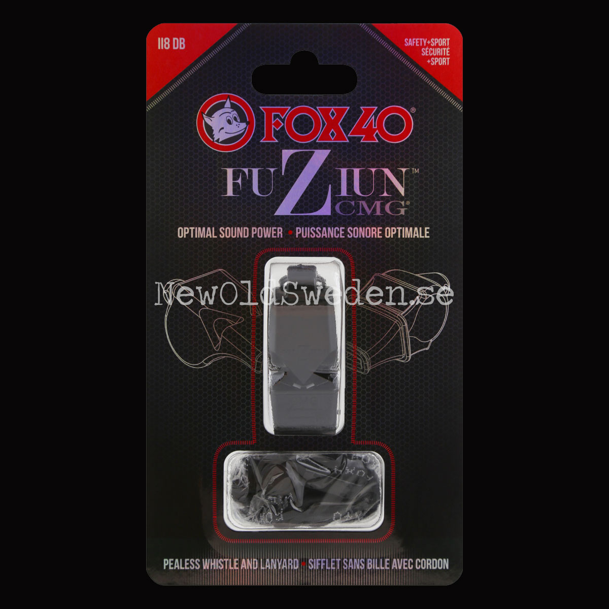 Fuzium CMG Black w Lanyard FOX 40 - A08 - 4