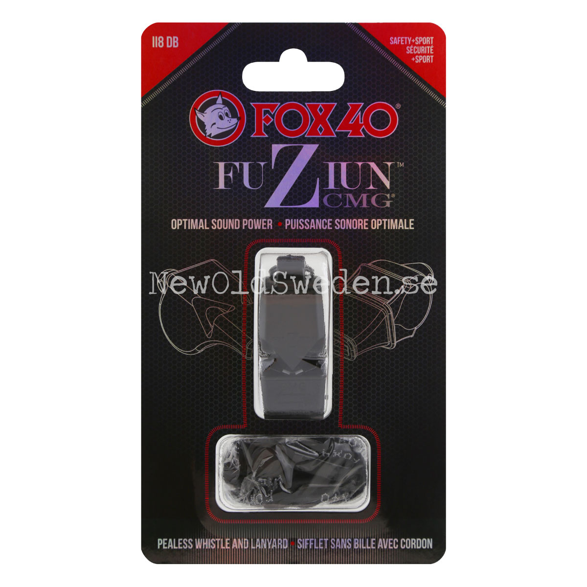 Fuzium CMG Black w Lanyard FOX 40 - A08 - 8