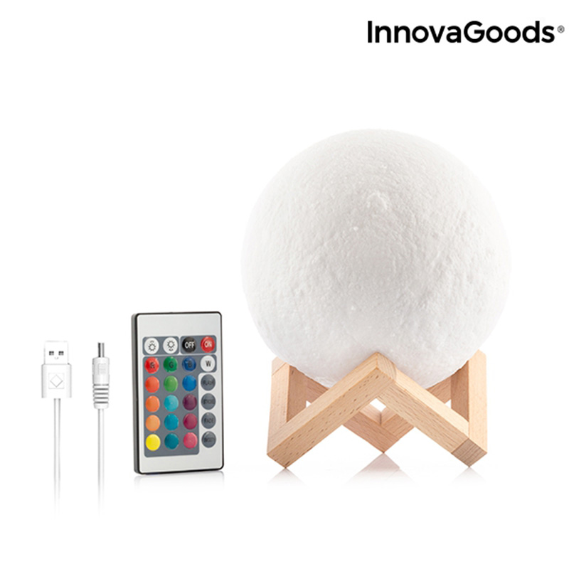 Moonlamp 3D LED Multicolor - Månlampa - 10