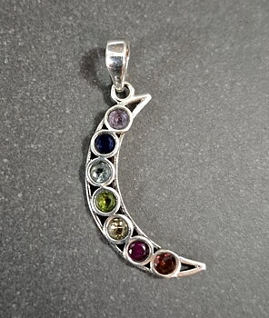 Måne - Chakra Hänge  i Äkta Silver