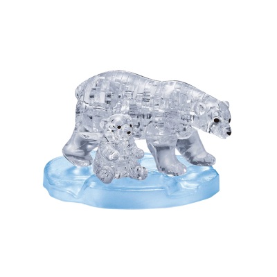 Crystal Puzzle polarbear family clear