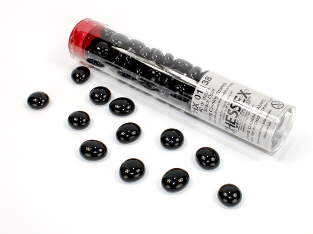 Chessex: Opaque Black Glass Stones