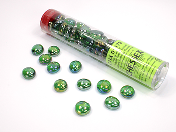 Chessex: Iridized Green Glass Stones