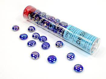 Chessex: Iridized Dark Blue Glass Stones