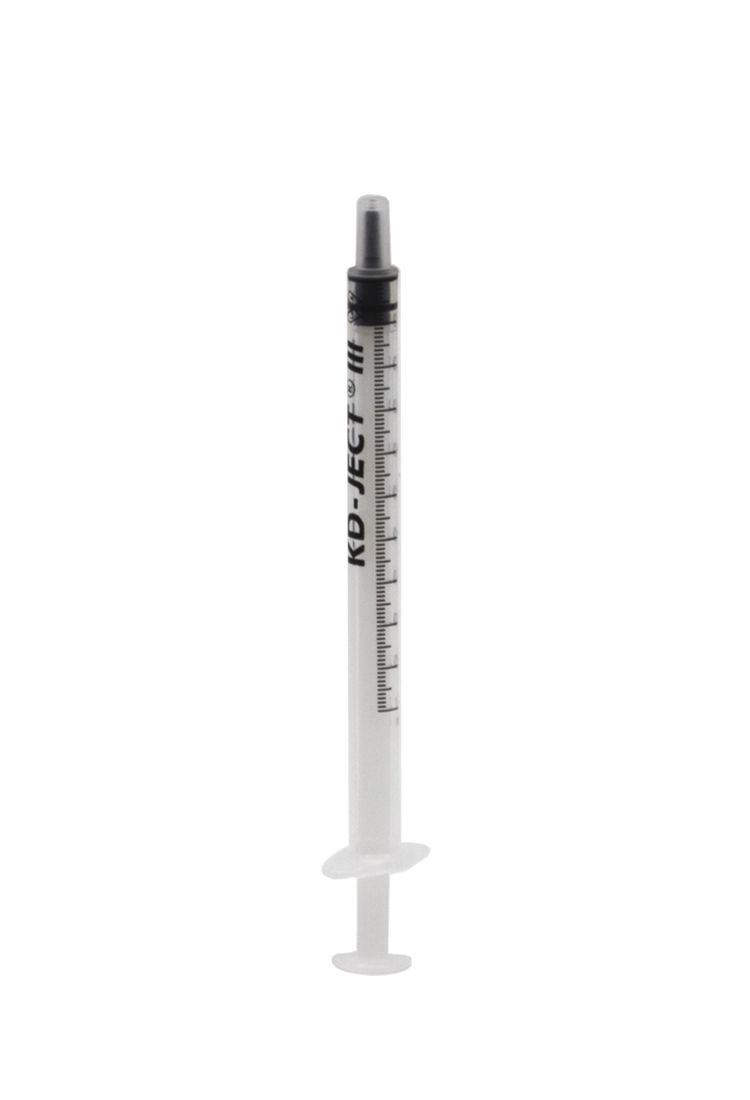 Spritzen 1 ml 3-comp zentrisch KD-Ject 100 Stk.