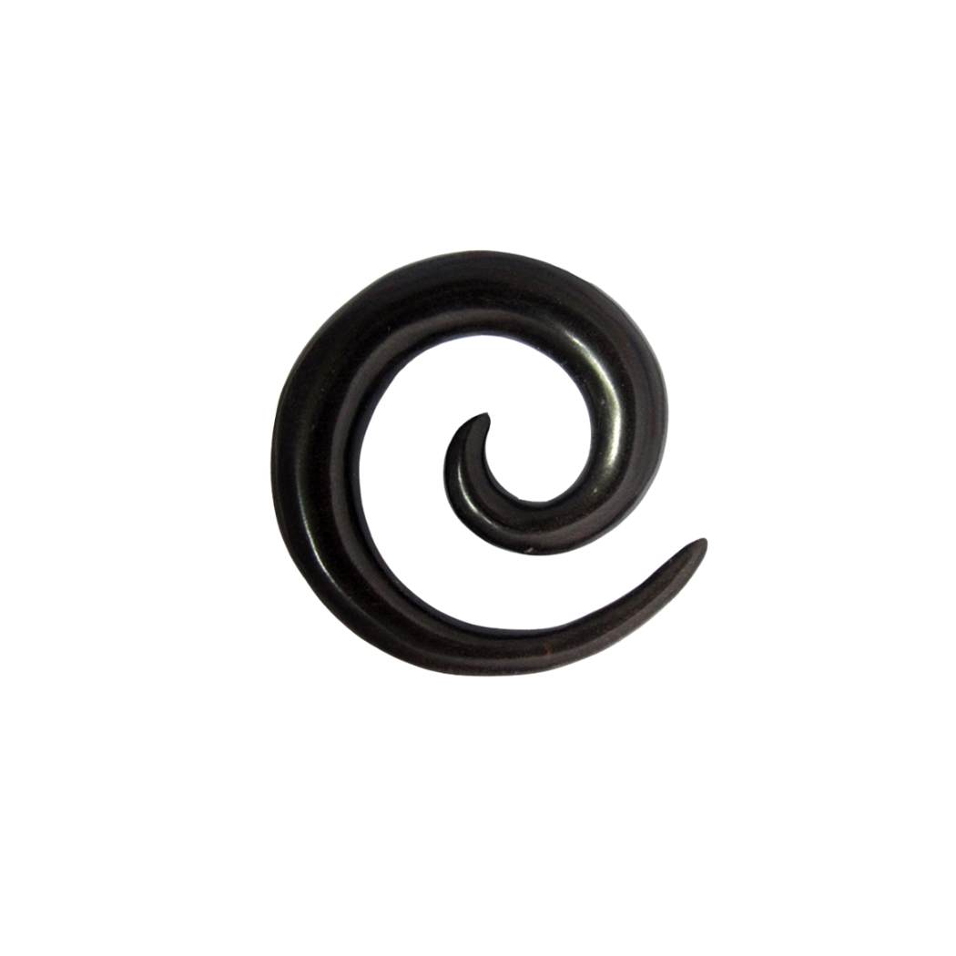 spiral töjning i naturligt svart trä 