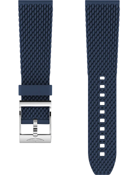 Breitling Mesh gummiband blå 24 mm C-spänne