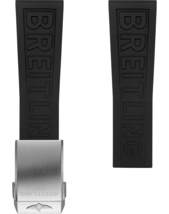 Breitling Diver Pro gummiband svart 24 mm viklås