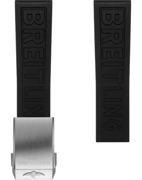 Breitling Diver Pro gummiband svart 22 mm viklås