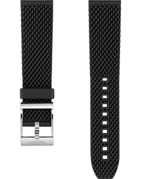 Breitling Mesh gummiband svart 22 mm C-spänne