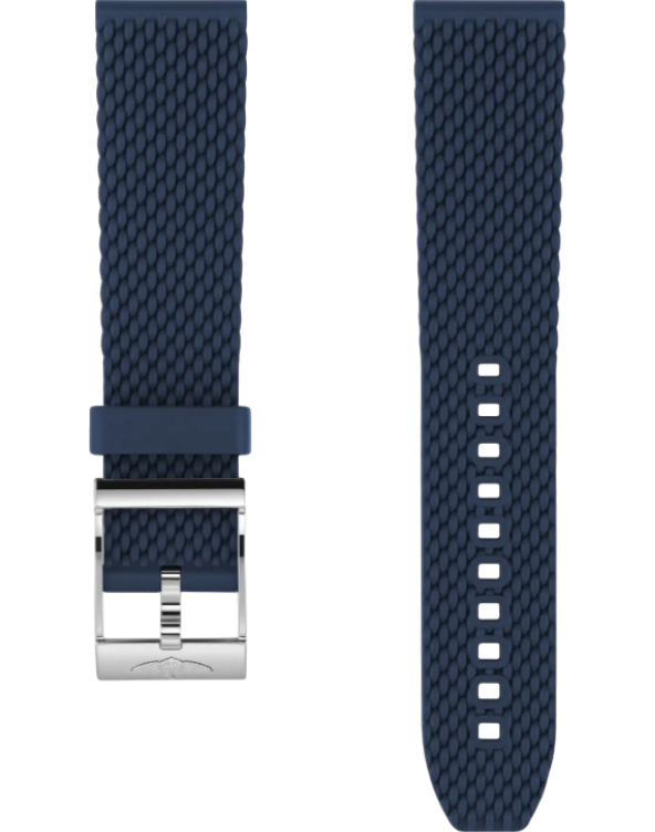Breitling Mesh gummiband blå 22 mm C-spänne
