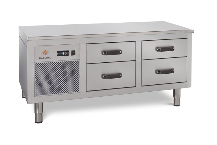 Haglunds - Grillkylbänk - MG2D-120A - 2 Lådor - GN 2/1 -150 Kantin - Mått: 1200x700x600mm