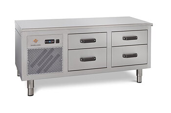 Haglunds - Grillkylbänk - MG2D-120A - 2 Lådor - GN 2/1 -150 Kantin - Mått: 1200x700x600mm