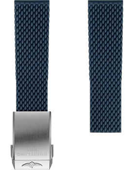 Breitling Mesh Gummiband Blå 22 mm Viklås