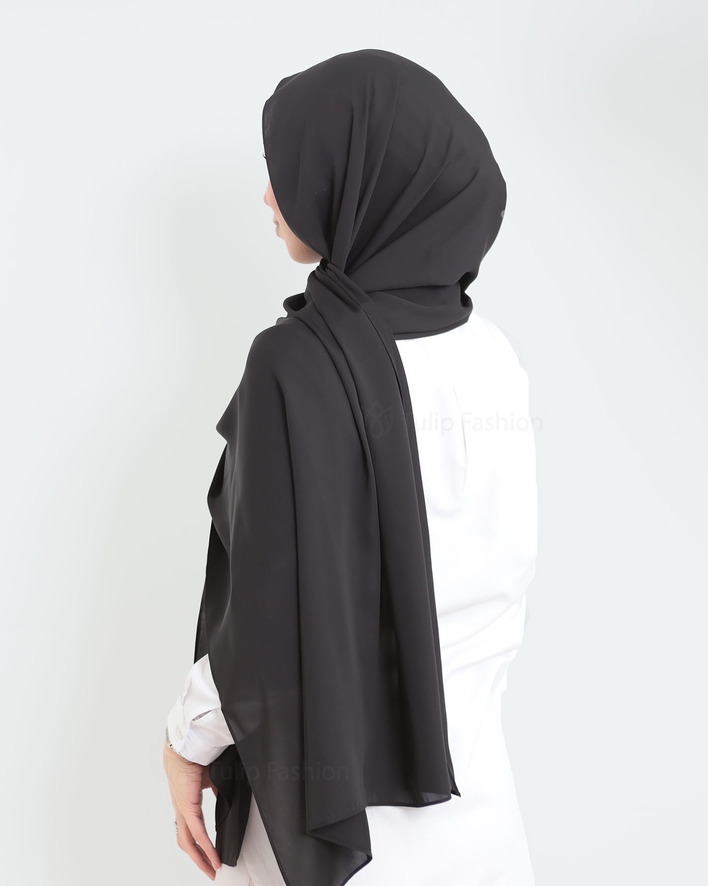 Hijab - Medina Lyx Chiffon - Svart - 3