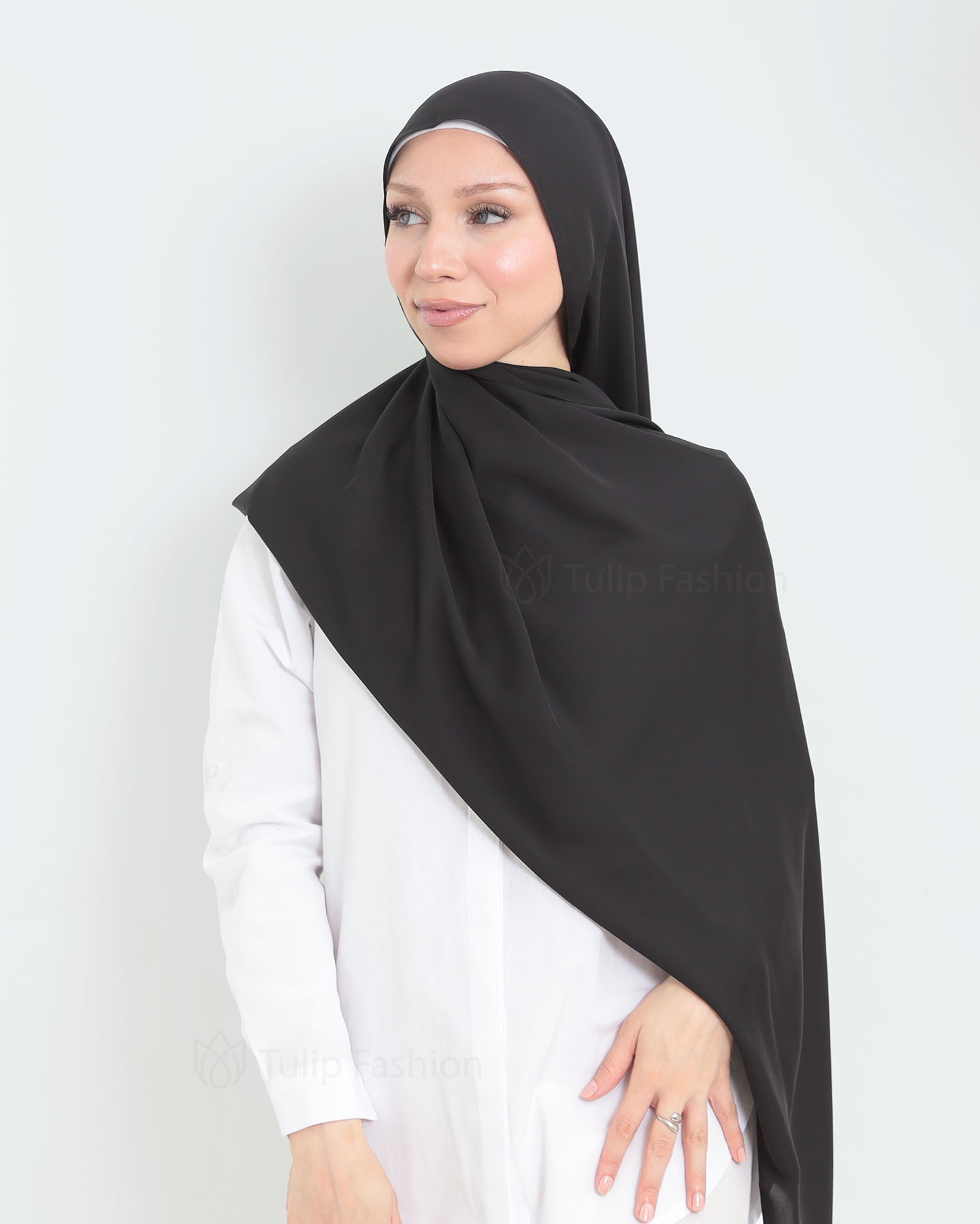 Hijab - Medina Lyx Chiffon - Svart - 2