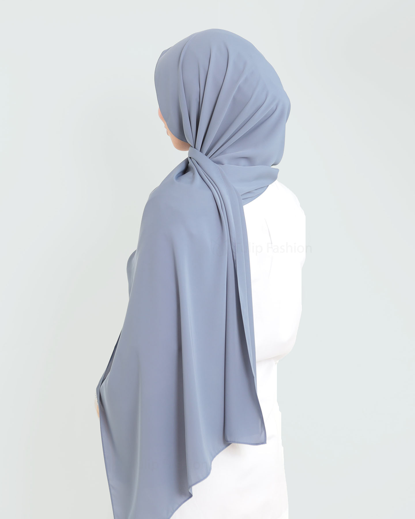 Hijab - Medina Luxury Chiffon - Medium Gray - 3
