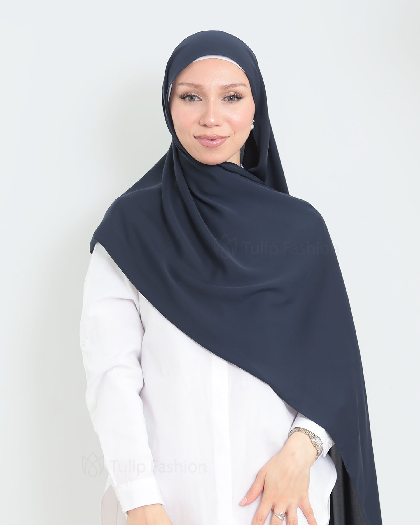 Hijab - Medina Luxury Chiffon - Midnight Blue