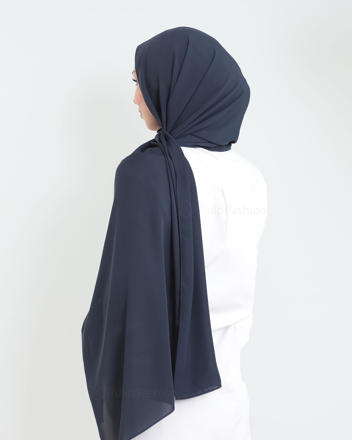Hijab - Medina Lyx Chiffon - Midnattsblå - 3