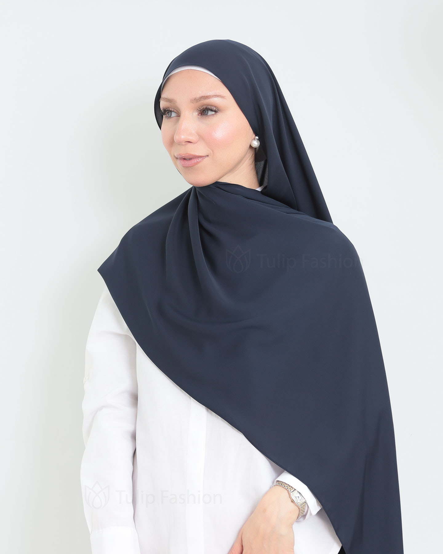 Hijab - Medina Lyx Chiffon - Midnattsblå - 2