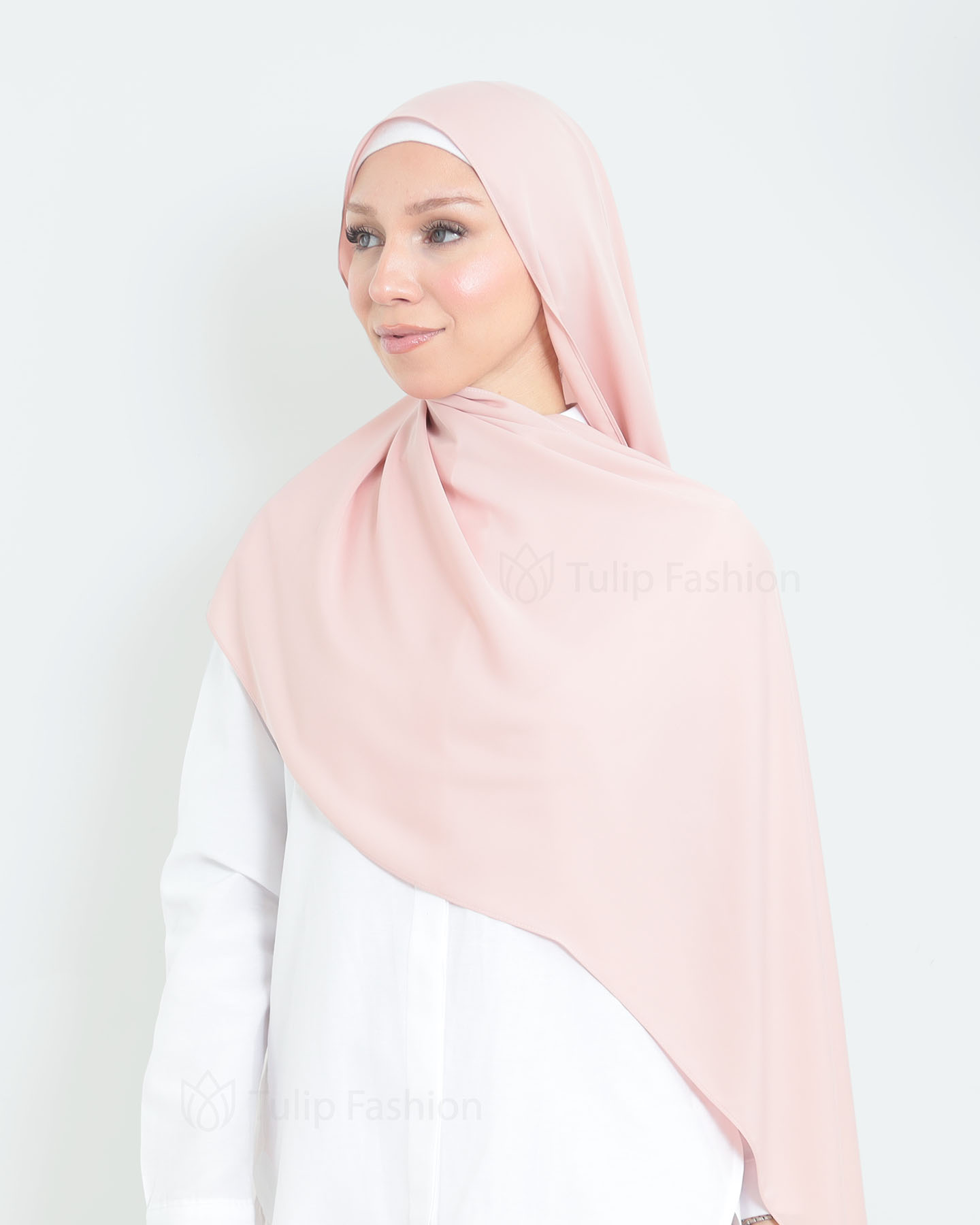 Hijab - Medina Luxury Chiffon - Powder Pink - 2