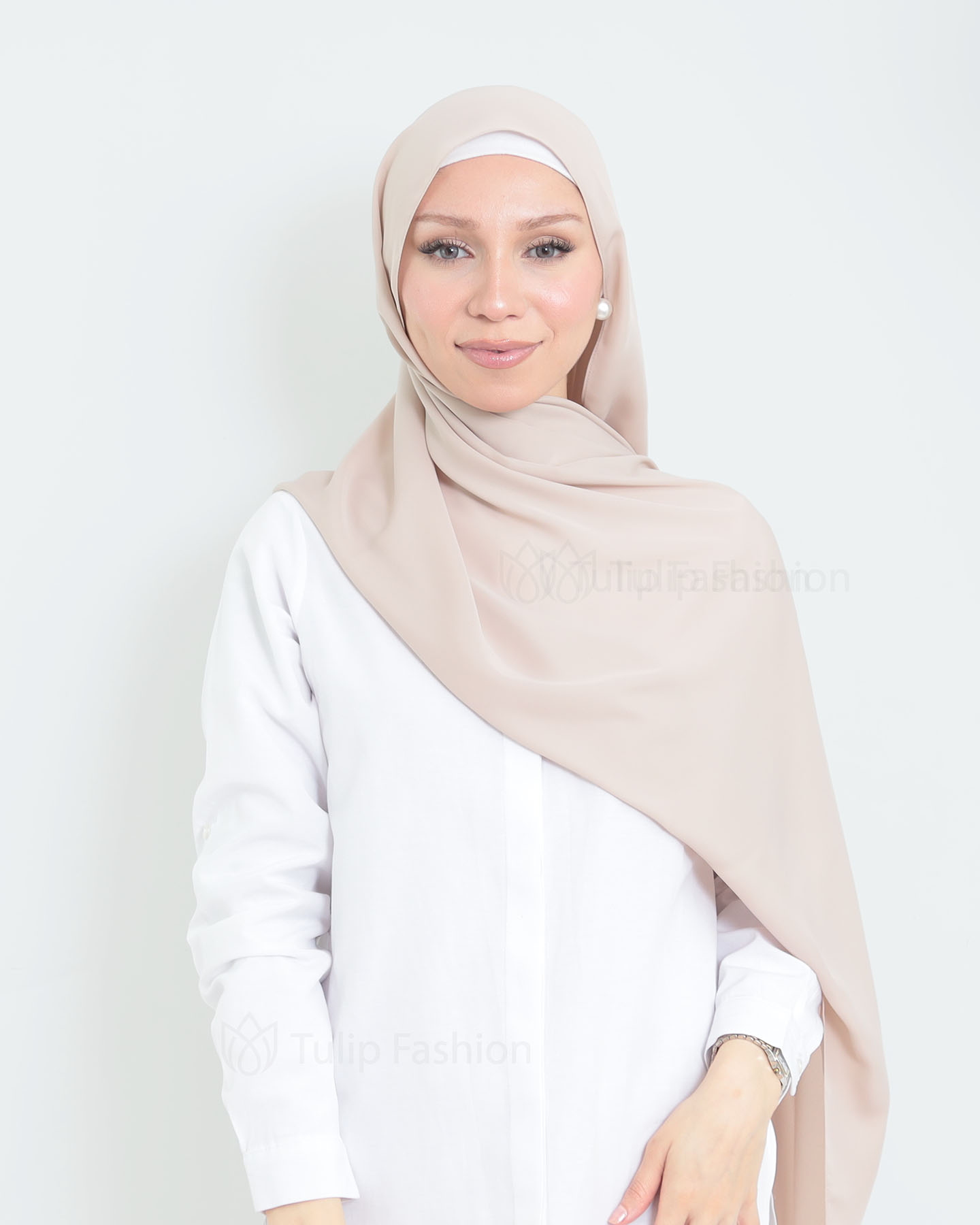 Hijab - Medina Luxury Chiffon - Nude Beige