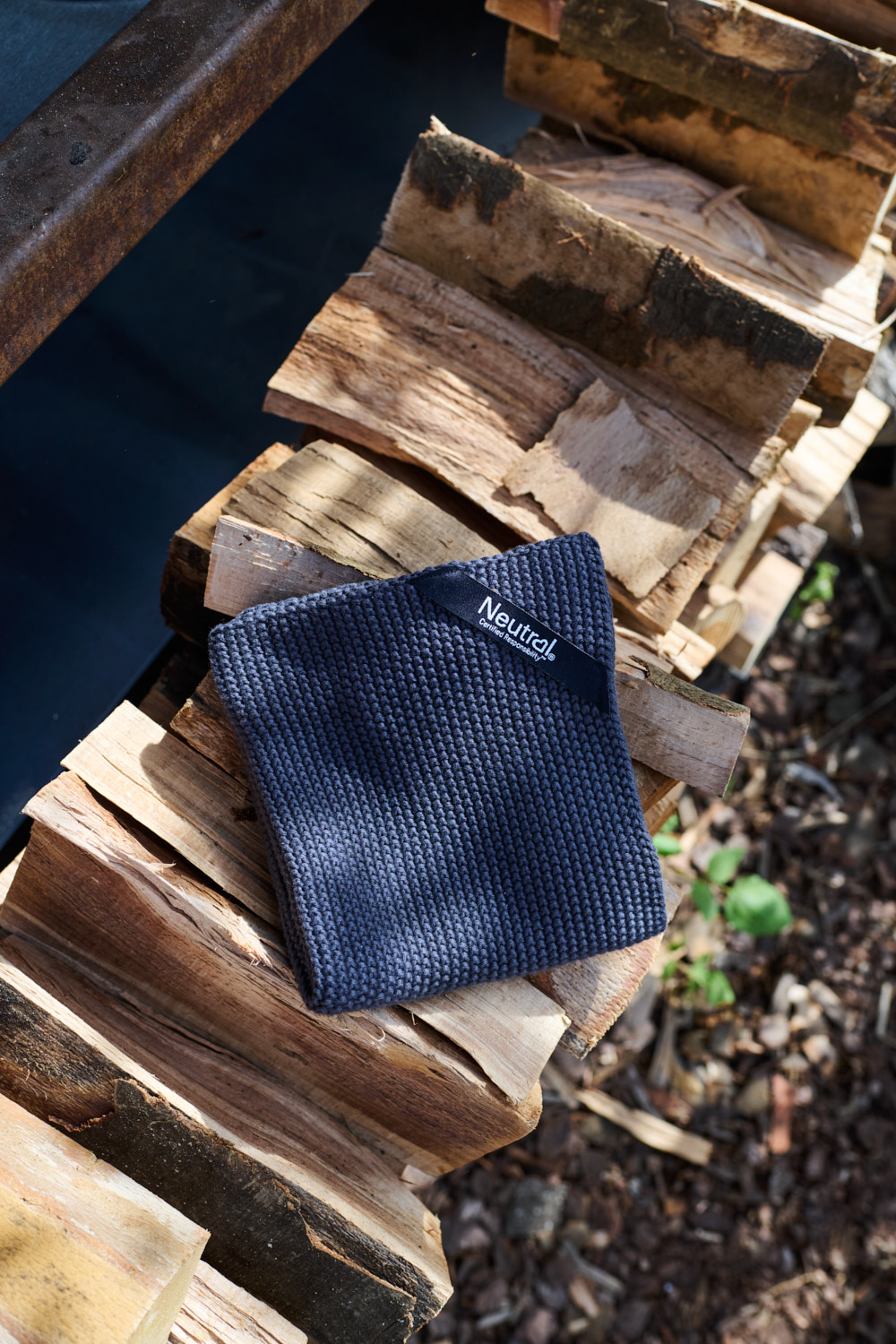 Pearl Knit Kitchen Cloth (Pack of 2 pieces), Navy, Neutral, Fairtrade & EKO