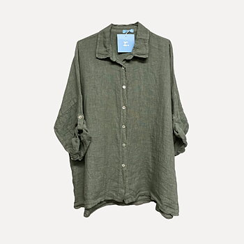 LAZY Linen Shirt, Army