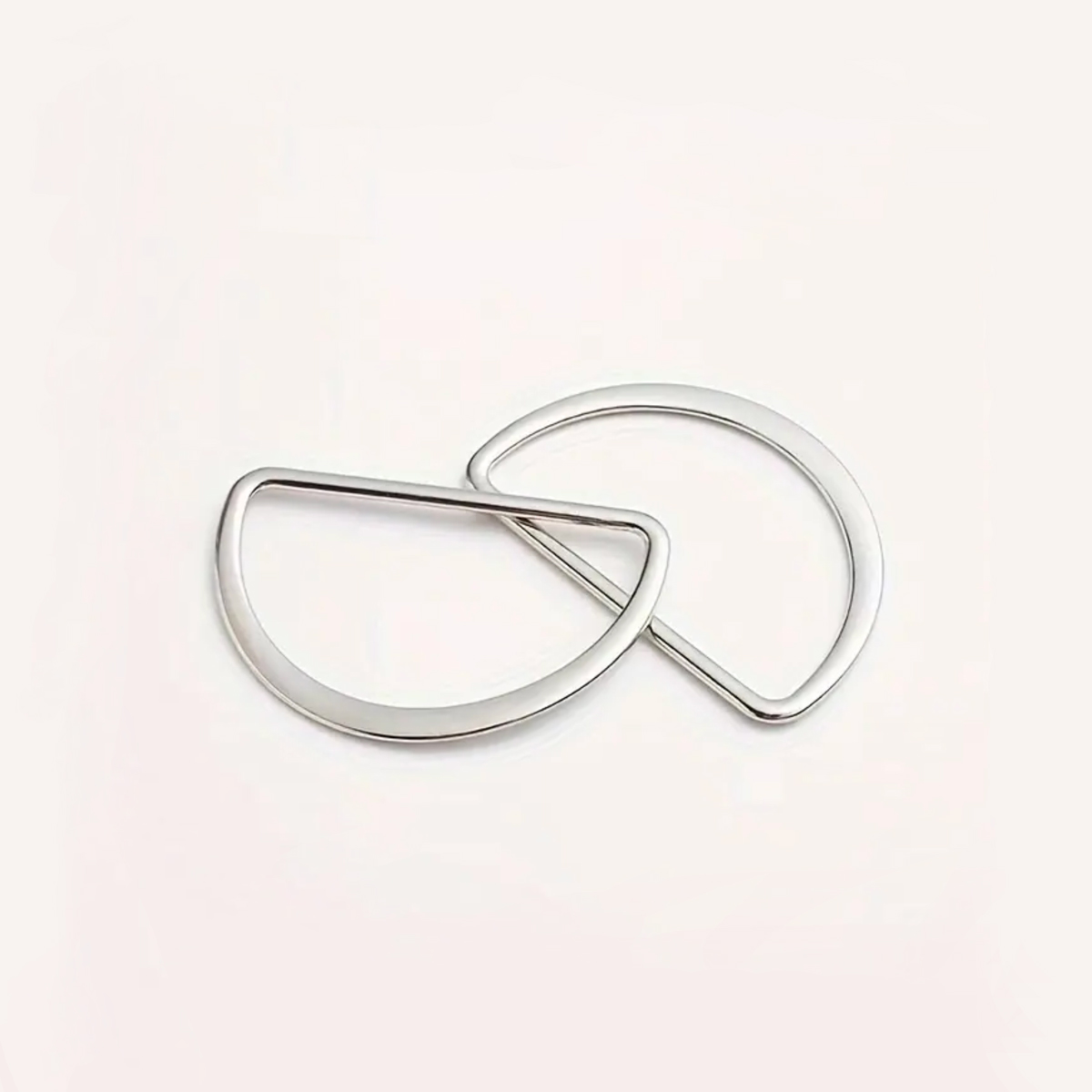 D-ringar 25 mm, silver (2-pack)