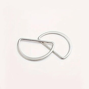 D-ringar 25 mm, silver (2-pack)