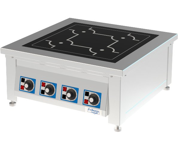 Fribergs - Bänkspis Induktion - FSITB4029 Pro - 4 zoner 14kW - Arbetsyta 4 zoner 220x220mm