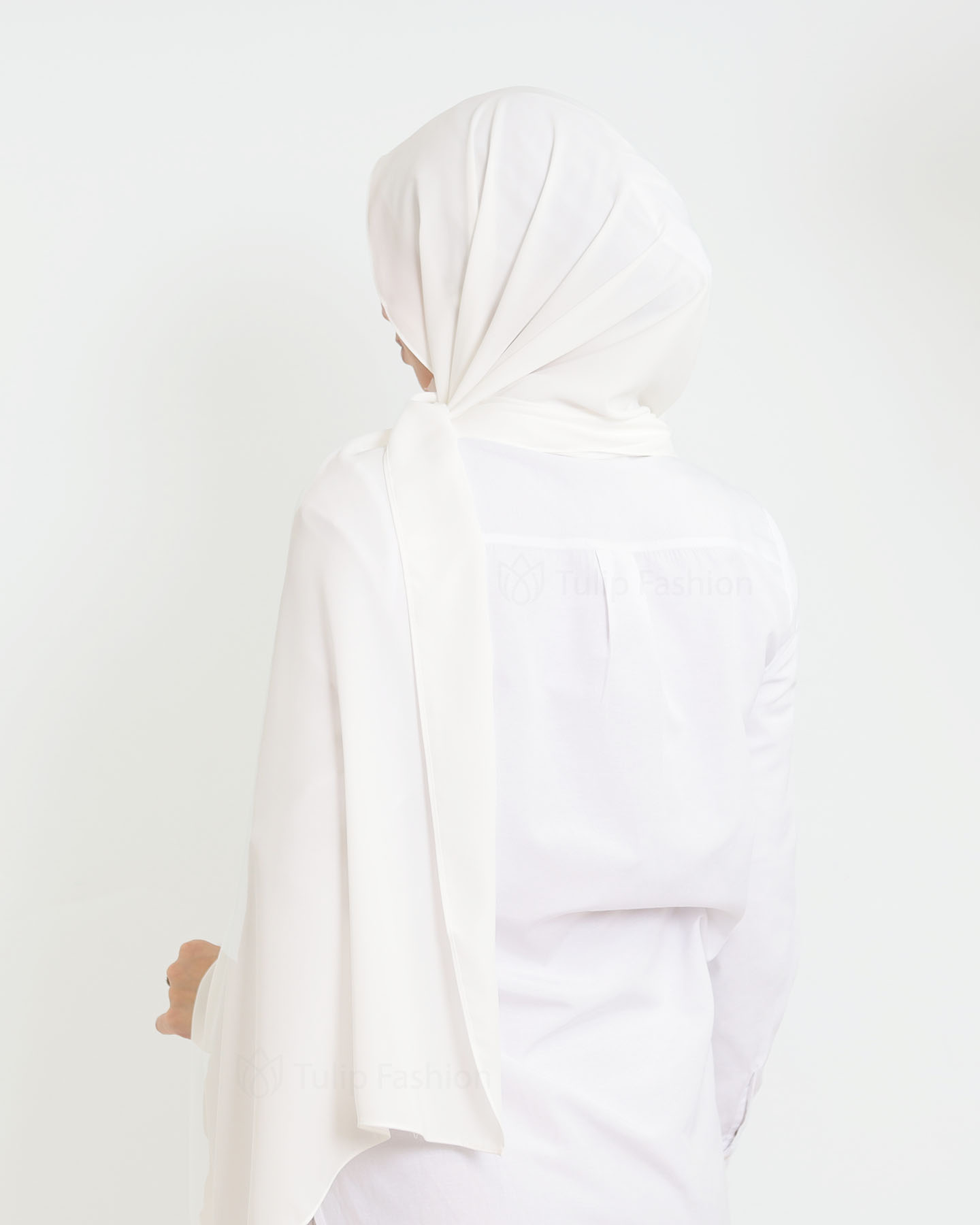 Hijab - Medina Luxury Chiffon - White - 4