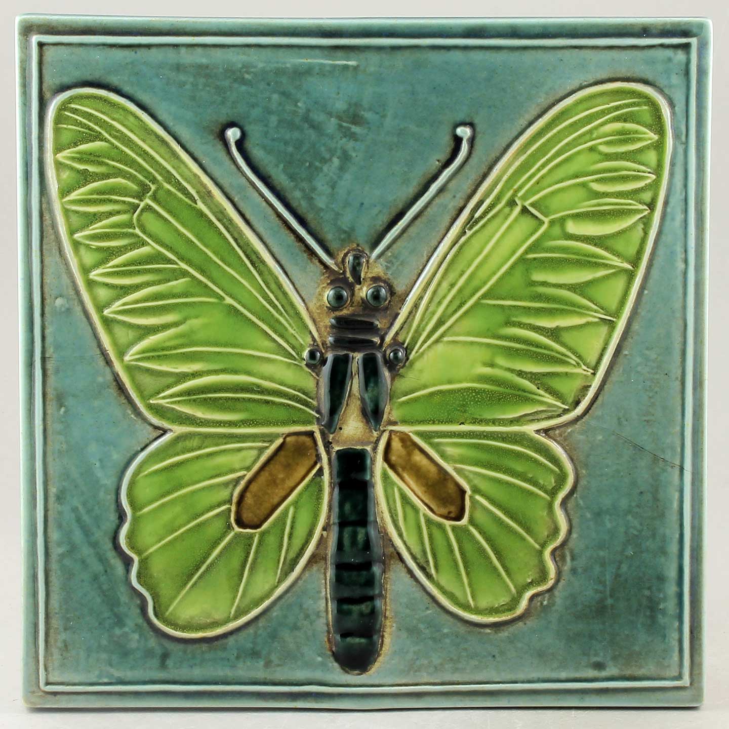 リサラーソン 陶板 蝶 BUTTERFLY FJARILSPLATTORシリーズ 1971年 23cm (3)